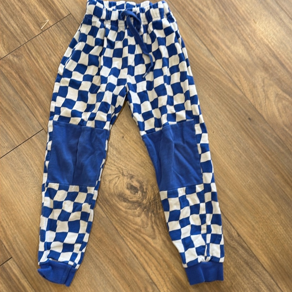 Fred’s World Blue and White Check Sweatpants